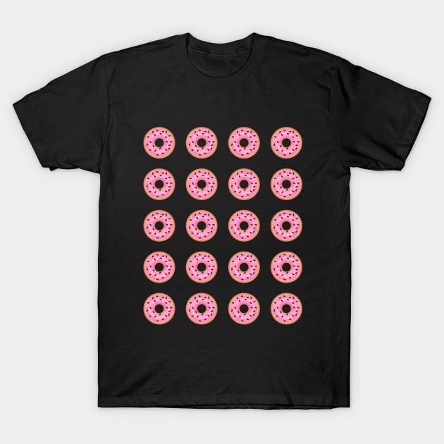 Pink Donut Pattern T-Shirt by Family shirts